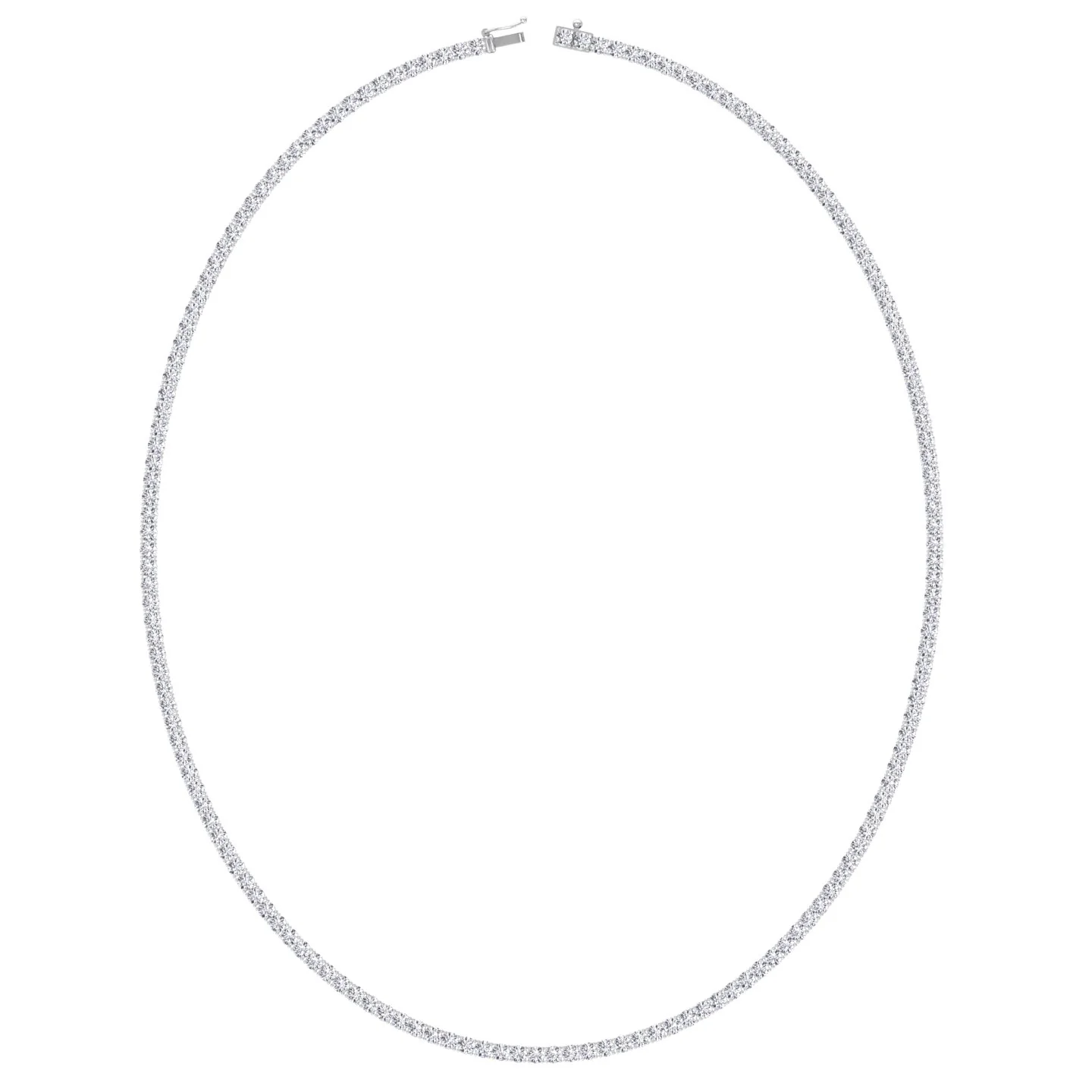 Round Cut Lab-Grown Diamond Tennis Necklace 4-Prong 14K Solid Gold - Image 8