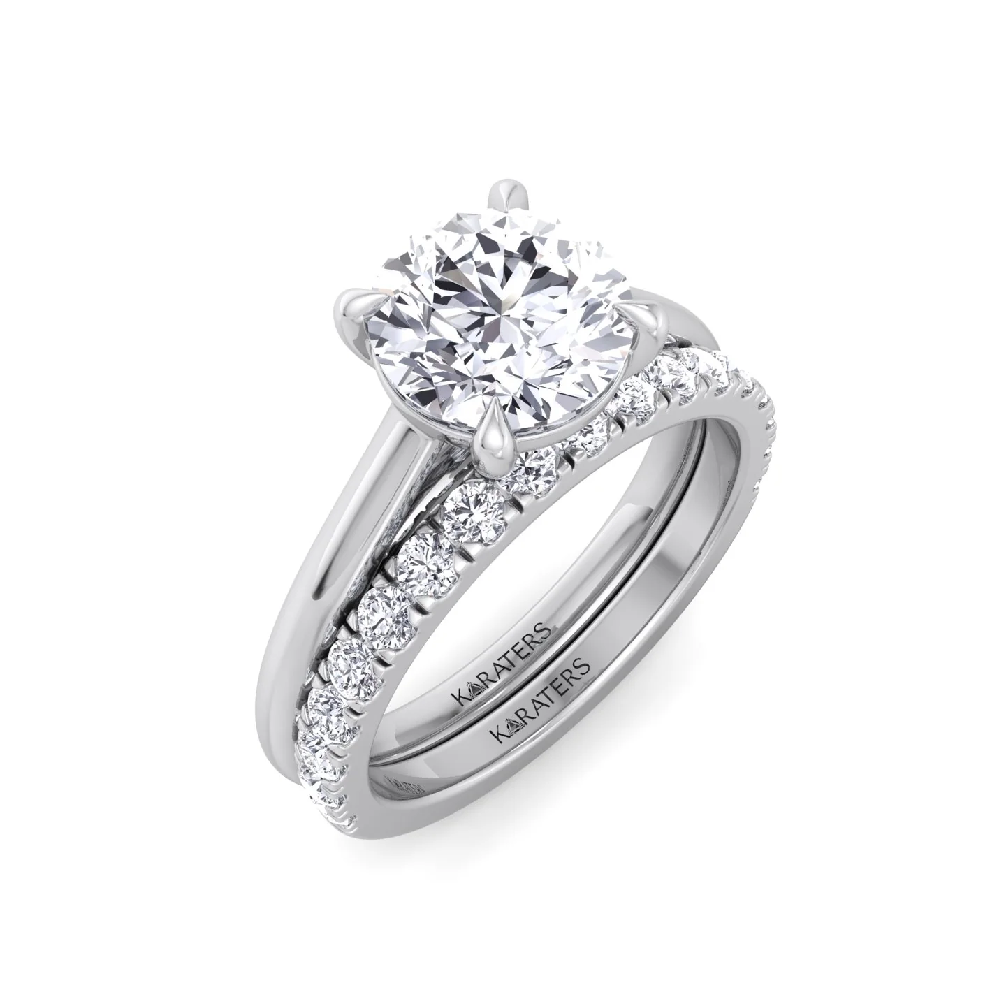 3.3CT Total Weight Lab Grown Diamond Wedding Set - Image 5