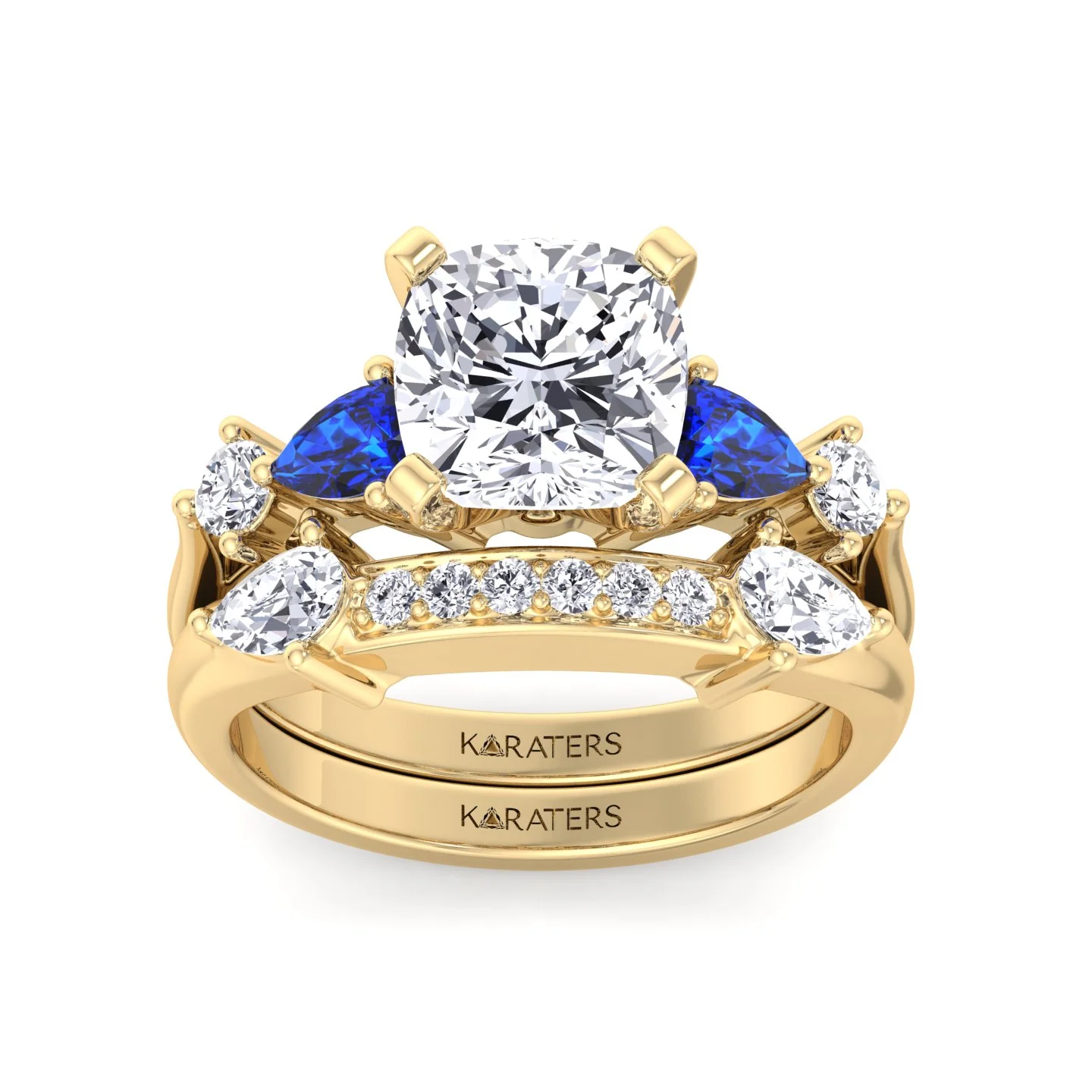 3.95CT Total Weight Multi Shape Lab Grown Diamond Wedding Set - Image 10