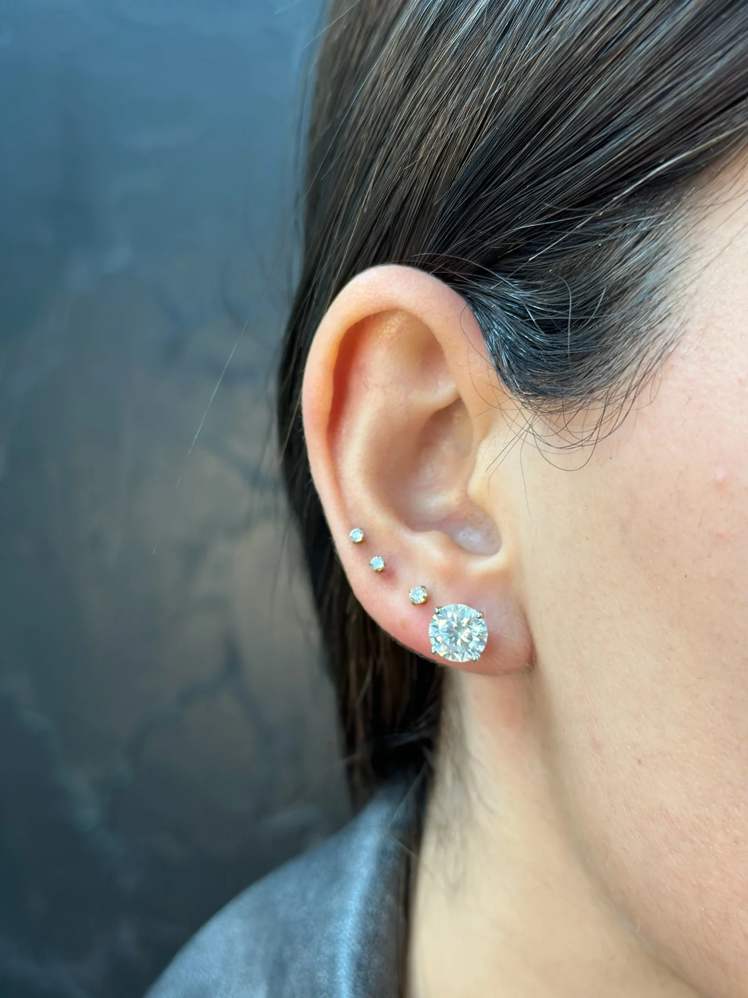 Round Cut Lab-Grown Diamond Studs - Image 11