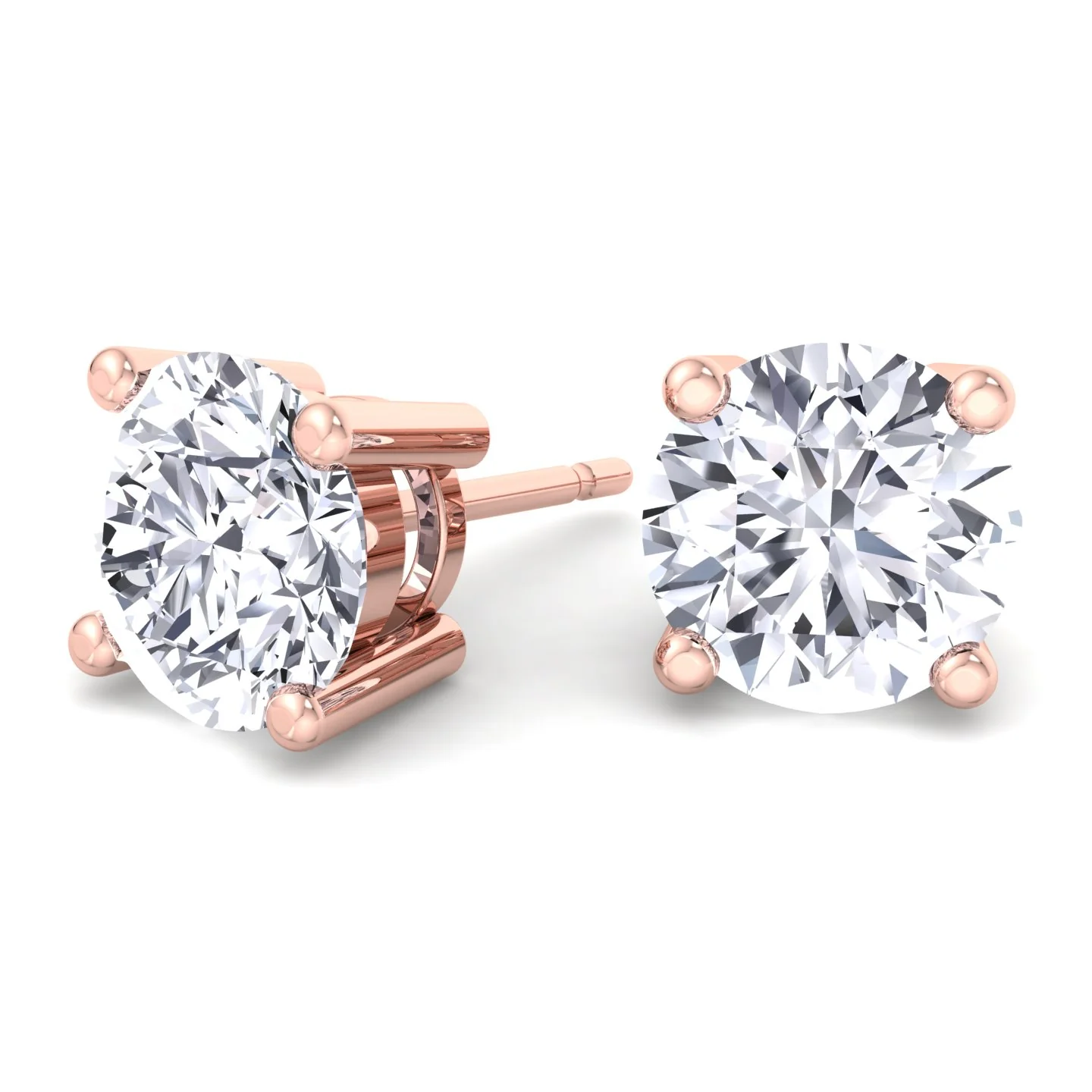 Round Cut Lab-Grown Diamond Studs - Image 18
