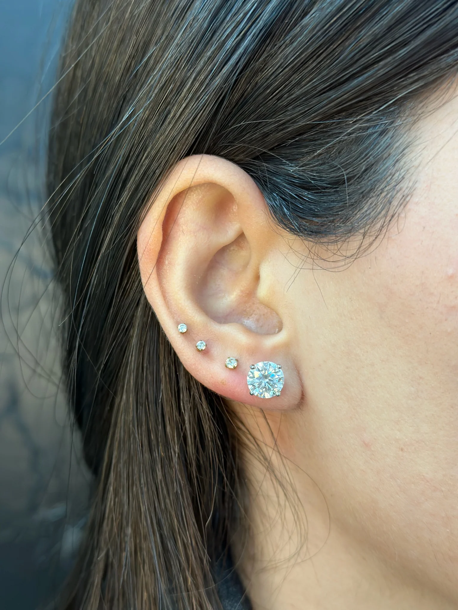 Round Cut Lab-Grown Diamond Studs - Image 19