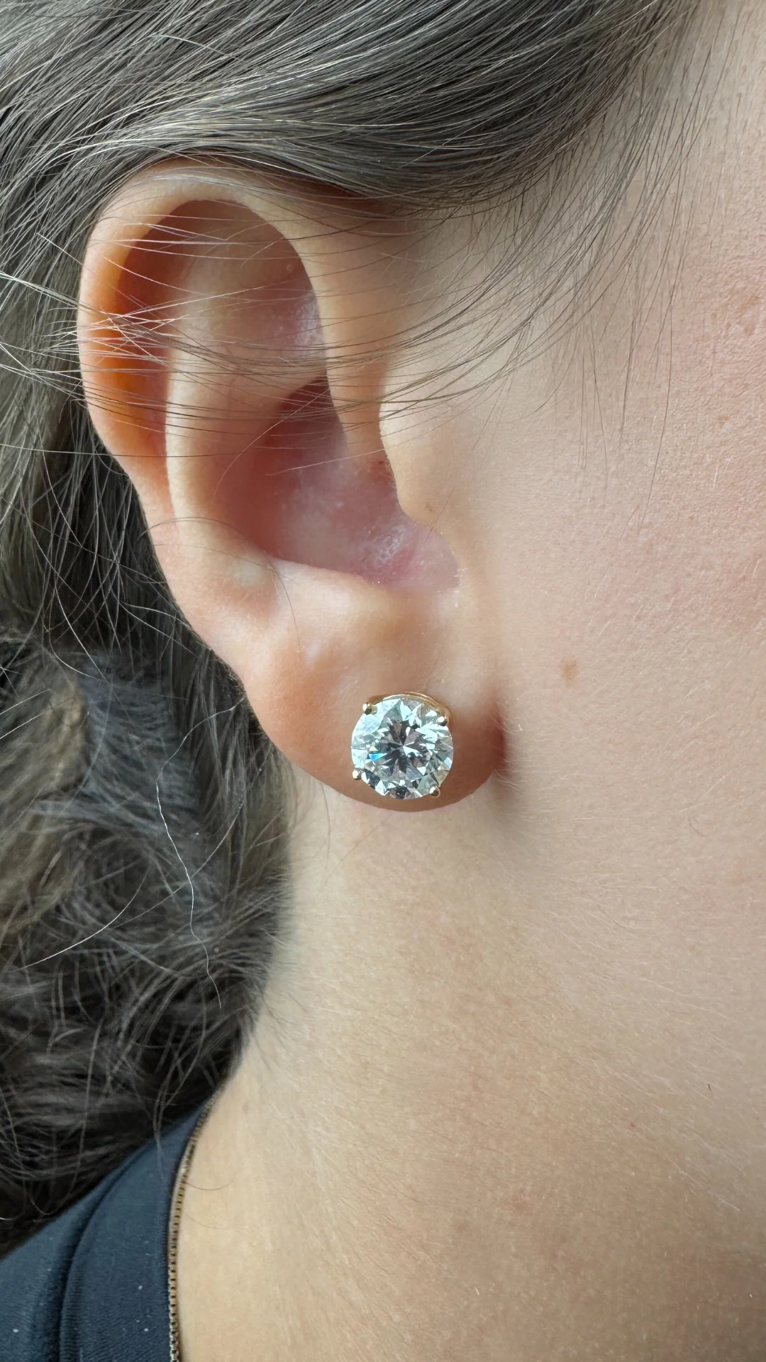 Round Cut Lab-Grown Diamond Studs - Image 3