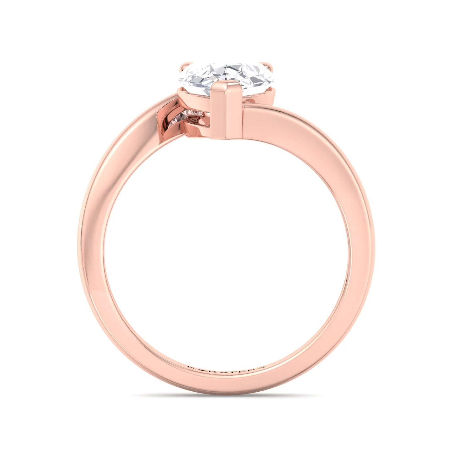 Pear Shaped Cut Lab Grown Diamond Solitaire Engagement Ring - Image 12