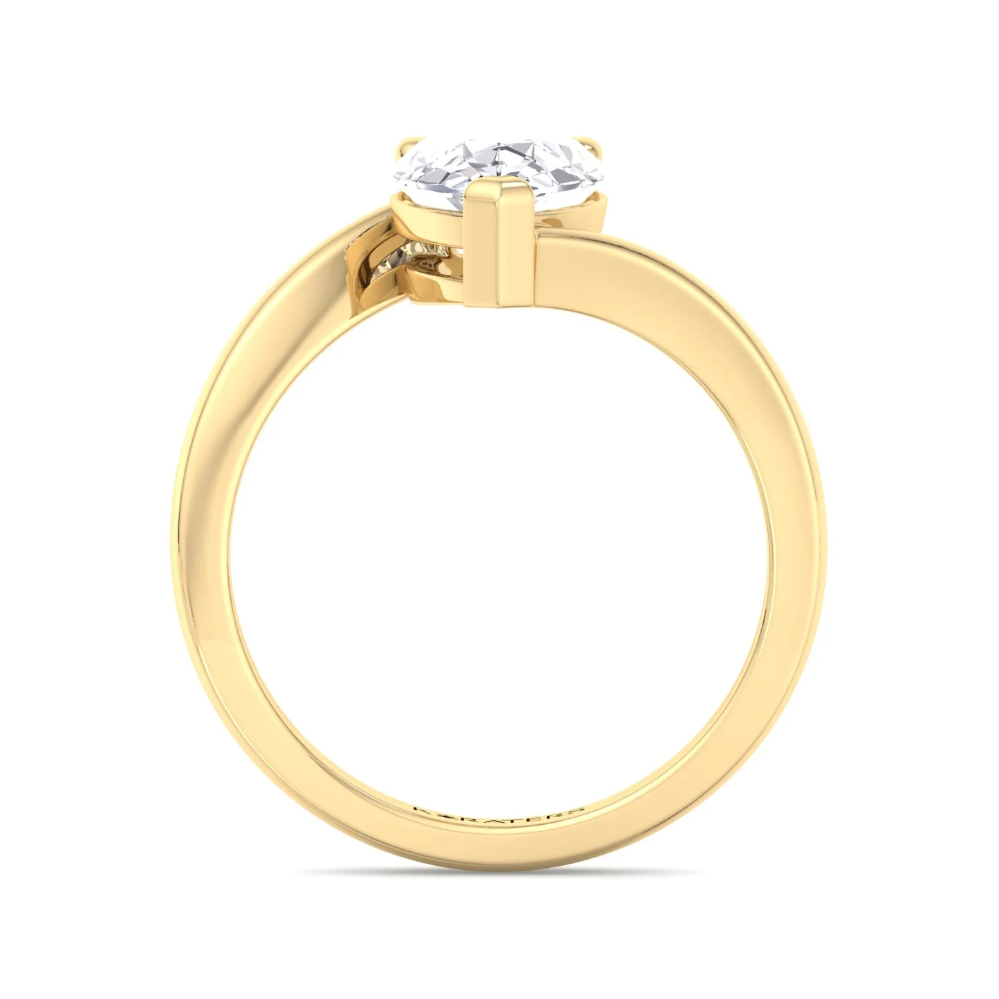 Pear Shaped Cut Lab Grown Diamond Solitaire Engagement Ring - Image 8