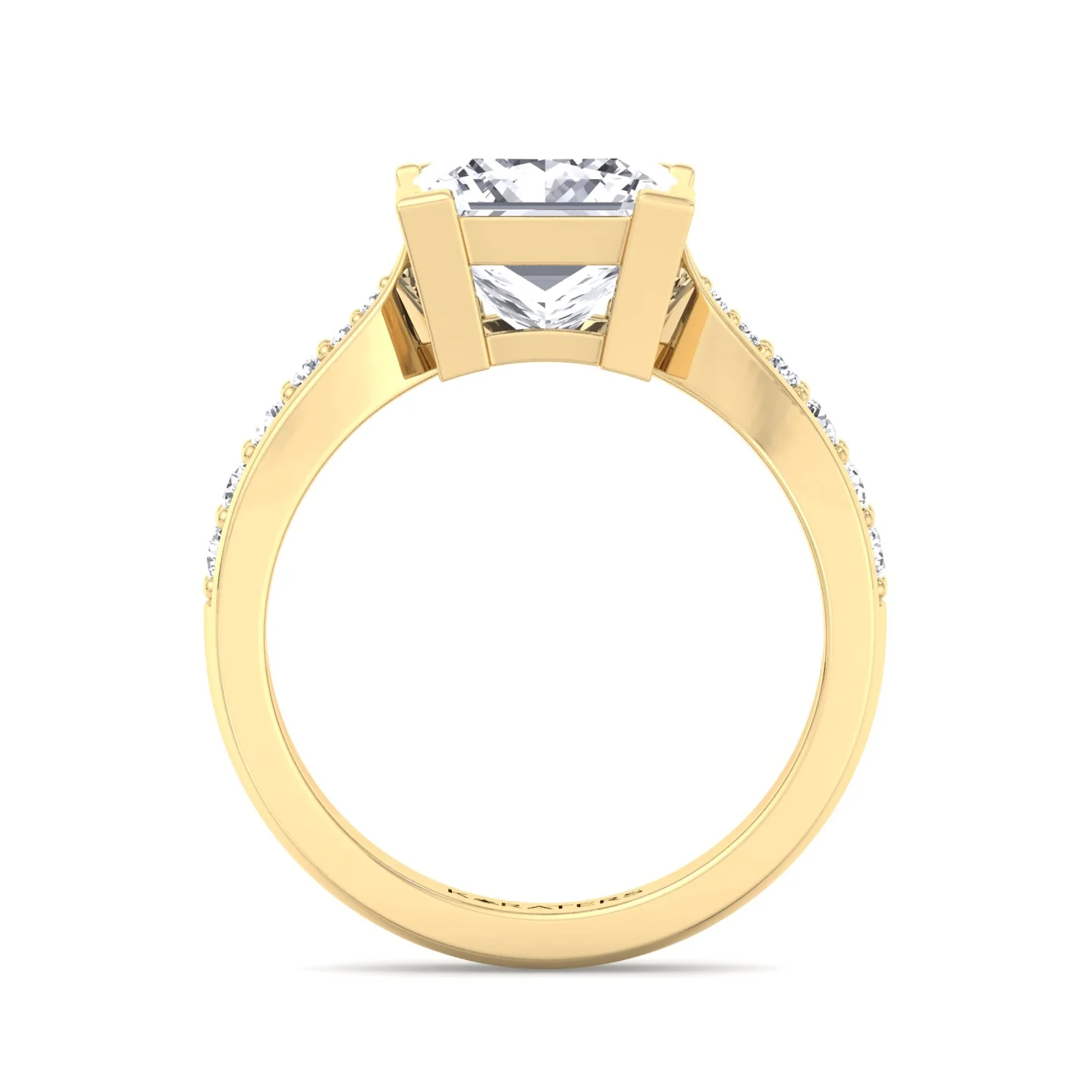 Princess Cut Lab-Grown Diamond Engagement Ring with SideStones Channel Setting - Image 10