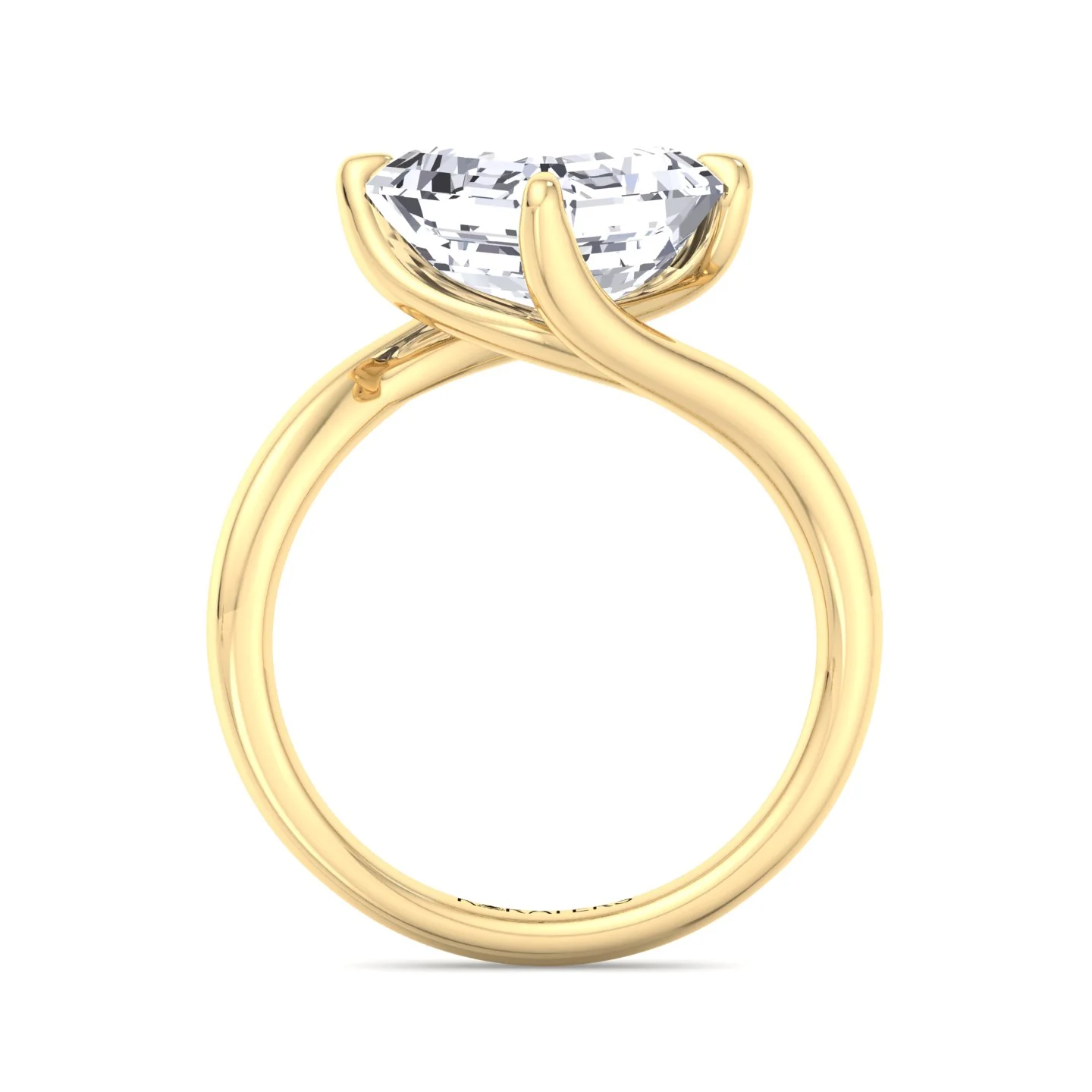 Asscher Cut Solitaire Lab Grown Diamond Engagement Ring - Image 8