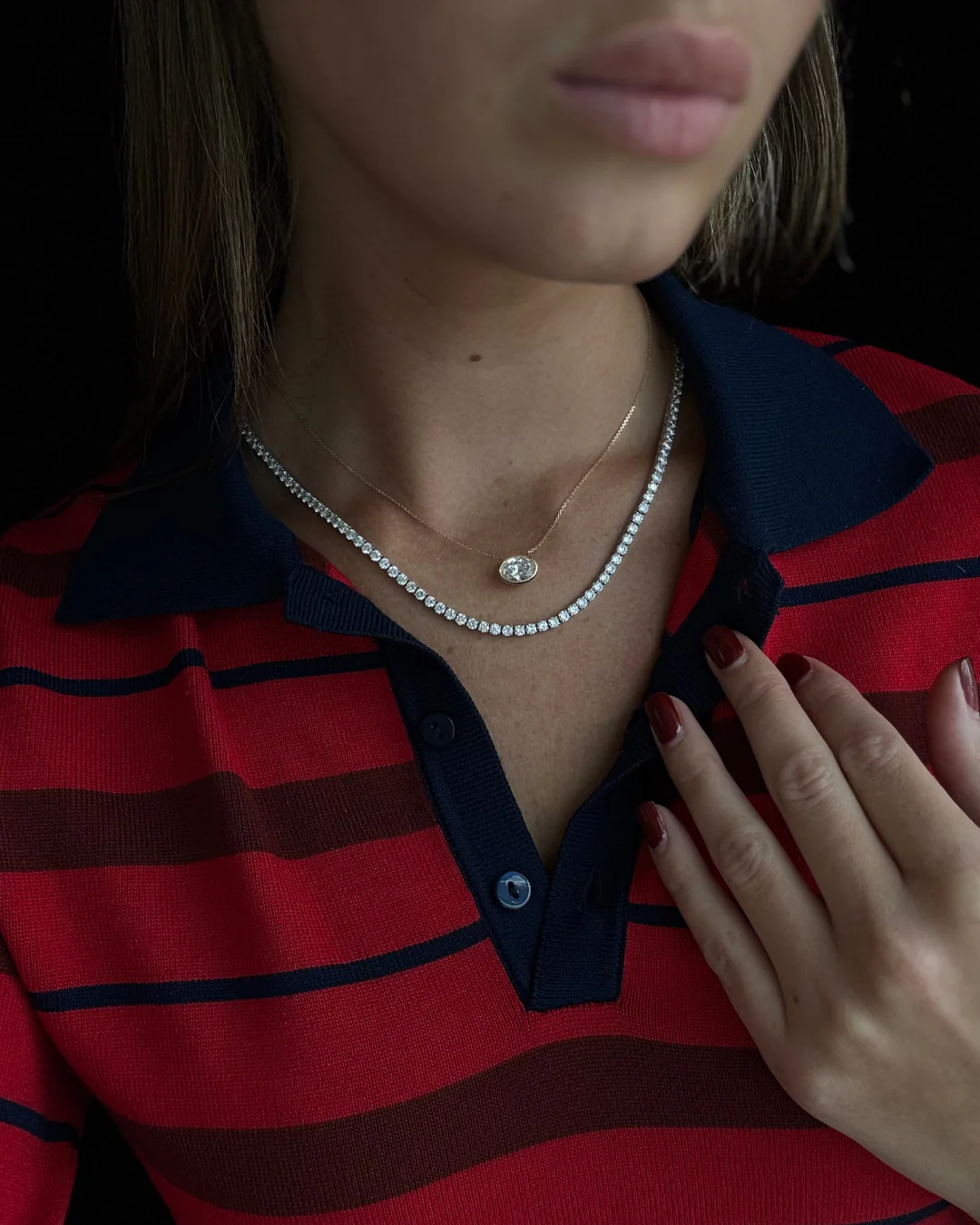 Round Cut Lab-Grown Diamond Tennis Necklace 4-Prong 14K Solid Gold - Image 11