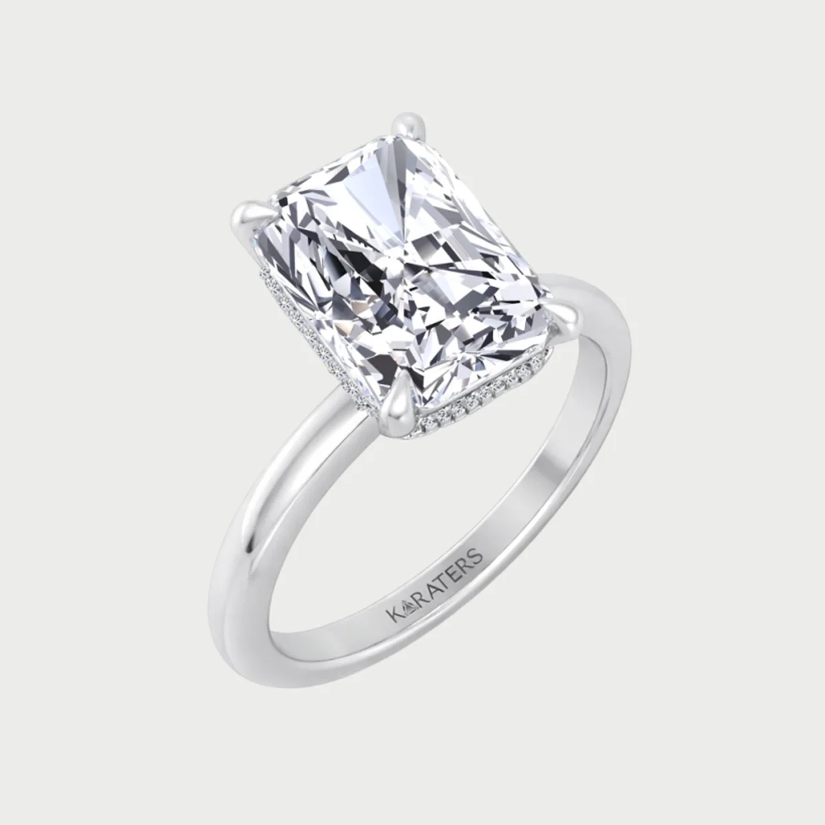 Radiant Lab Diamond Engagement Rings