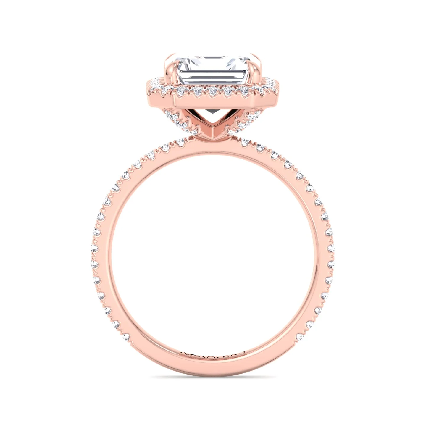 Asscher Cut Lab Grown Diamond Engagement Ring with a Halo - Image 12