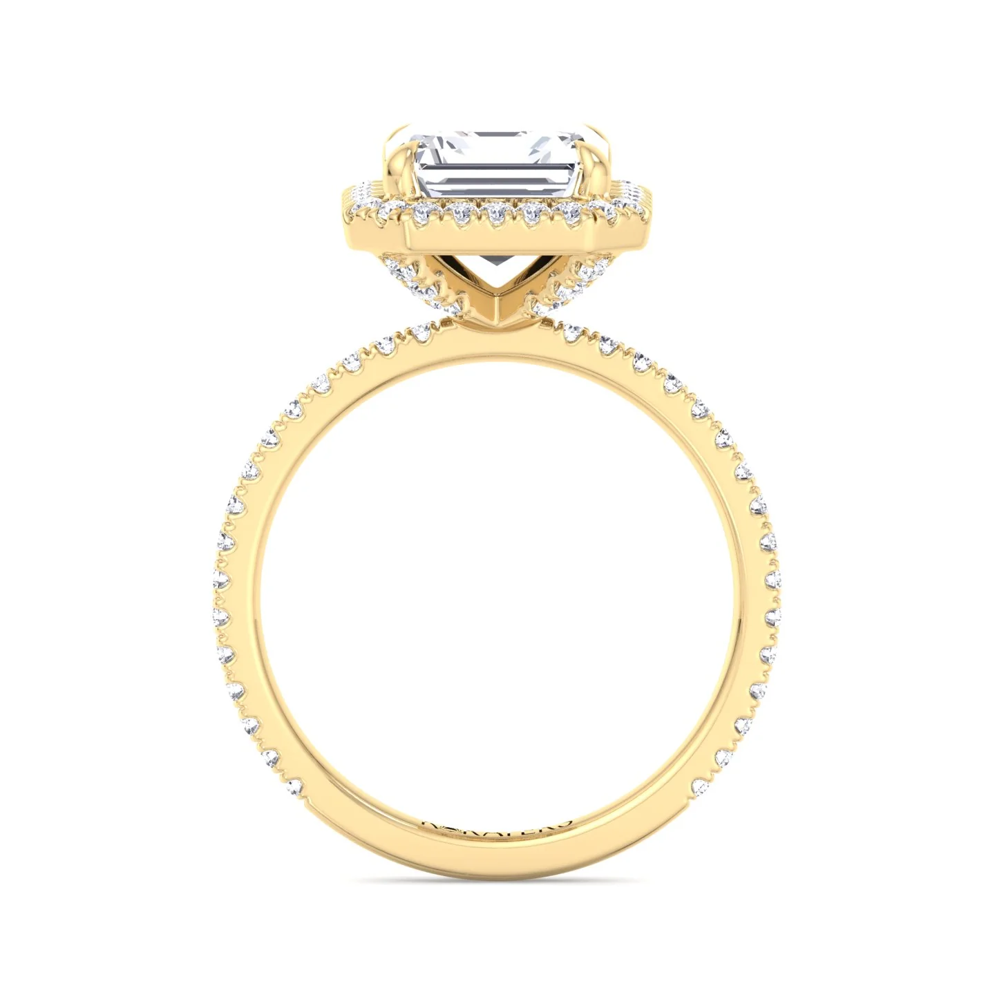 Asscher Cut Lab Grown Diamond Engagement Ring with a Halo - Image 7