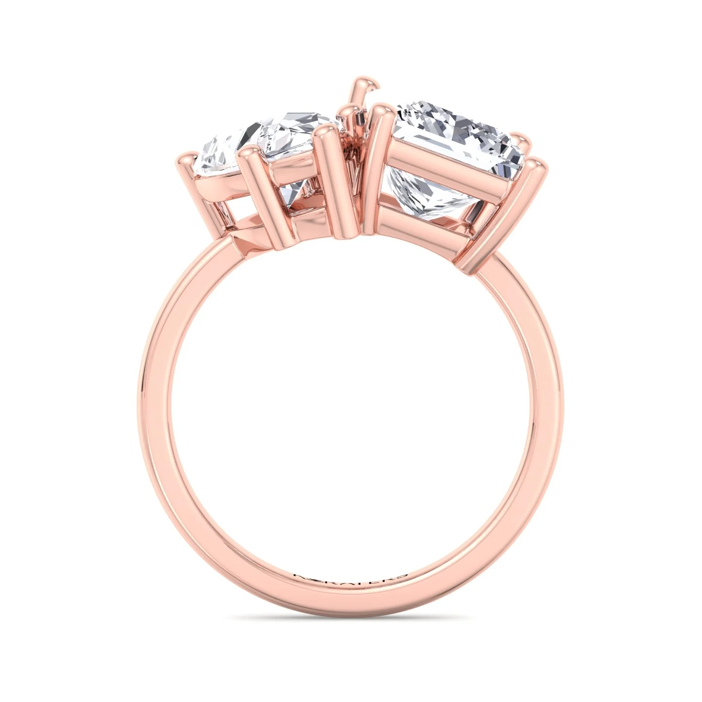 Princess & Pear Cut Grown Diamond Solitaire Engagement Ring - Image 9