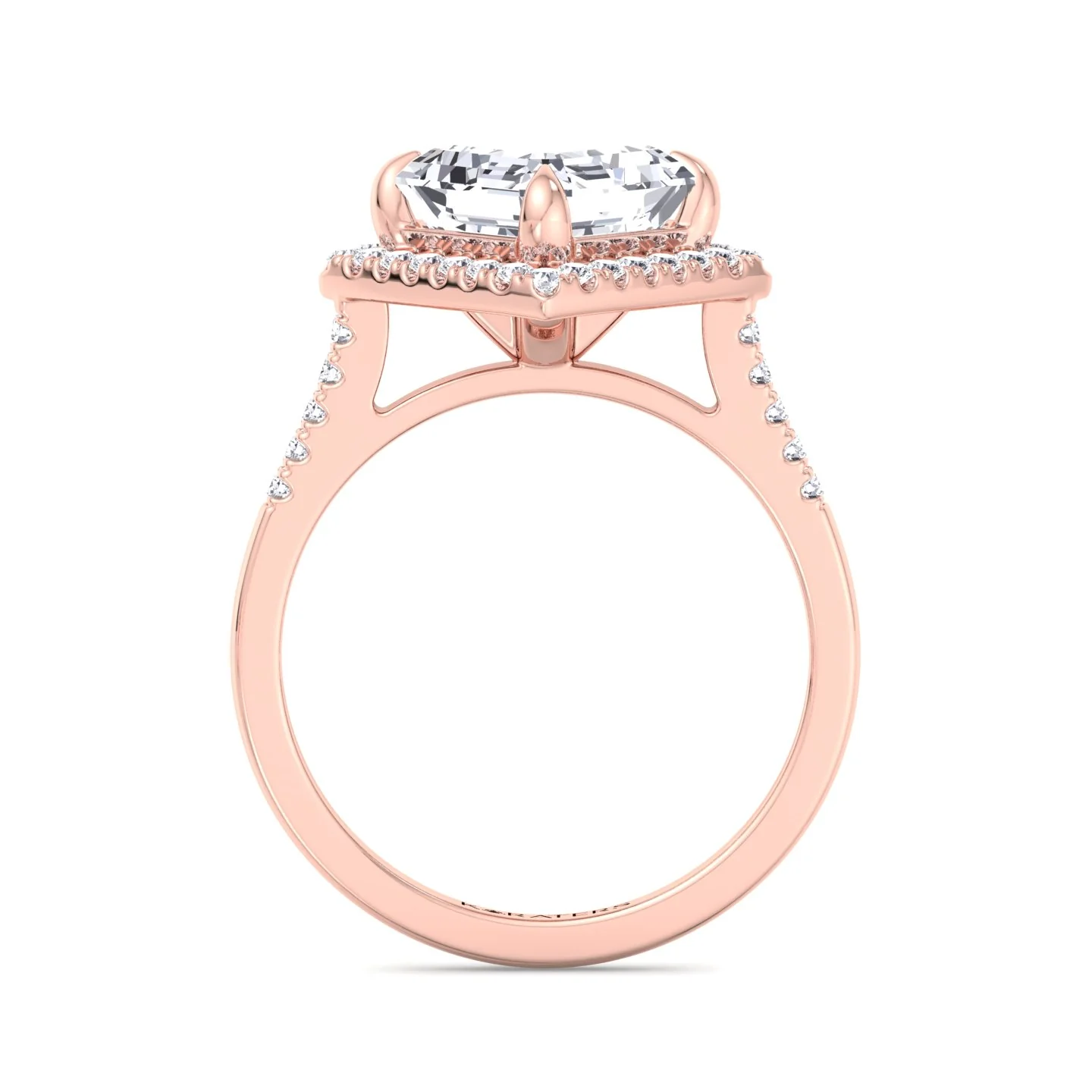 Asscher Cut Lab Grown Diamond Engagement Ring With A Halo - Image 11