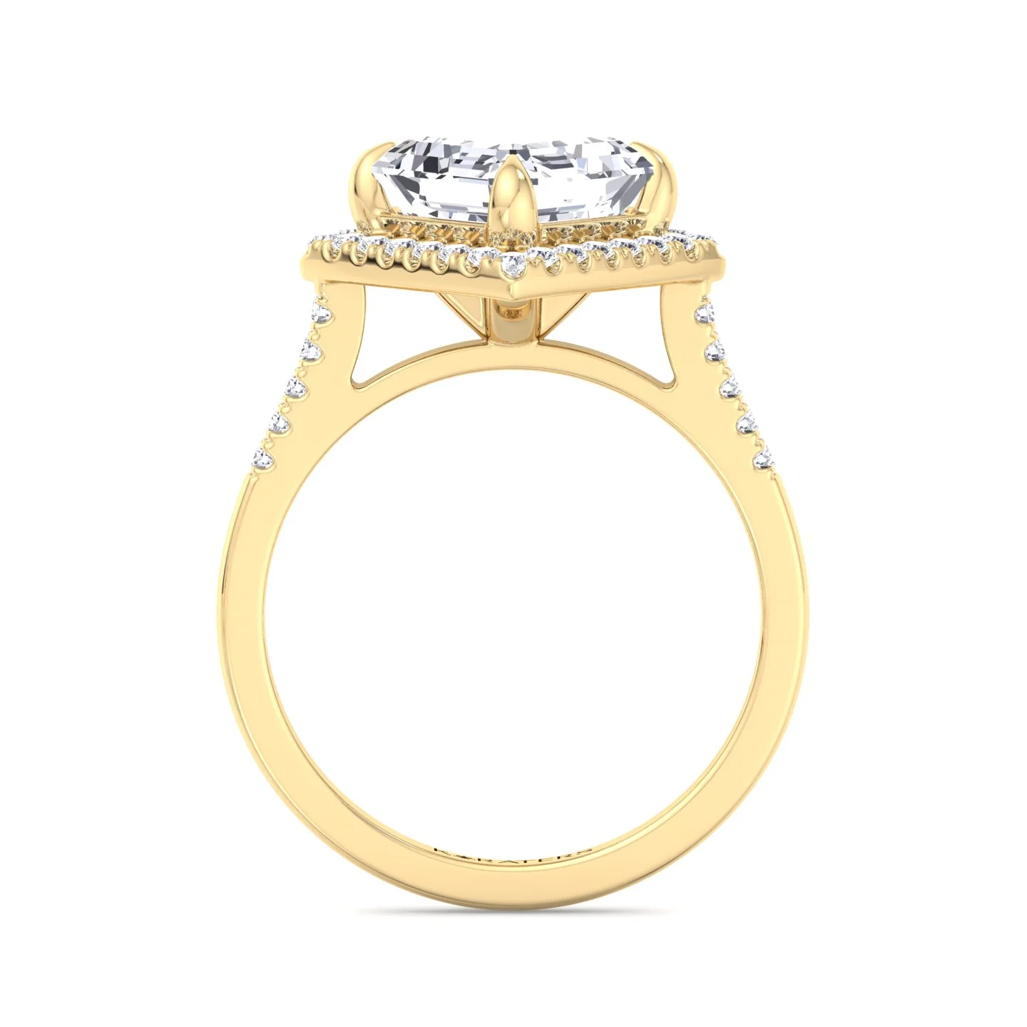 Asscher Cut Lab Grown Diamond Engagement Ring With A Halo - Image 7