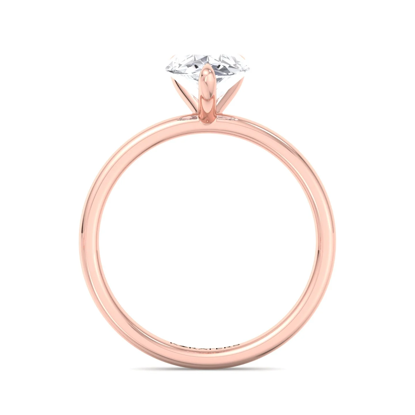 Pear Shape Lab Grown Diamond Engagement Ring with Sidestones - Image 11