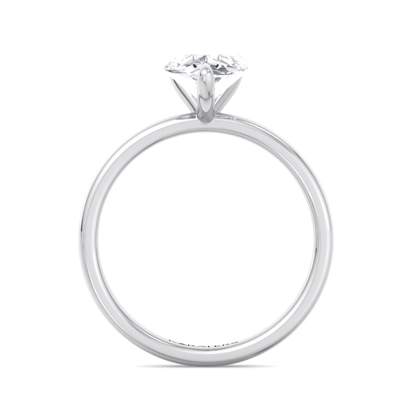 Pear Shape Lab Grown Diamond Engagement Ring with Sidestones - Image 4