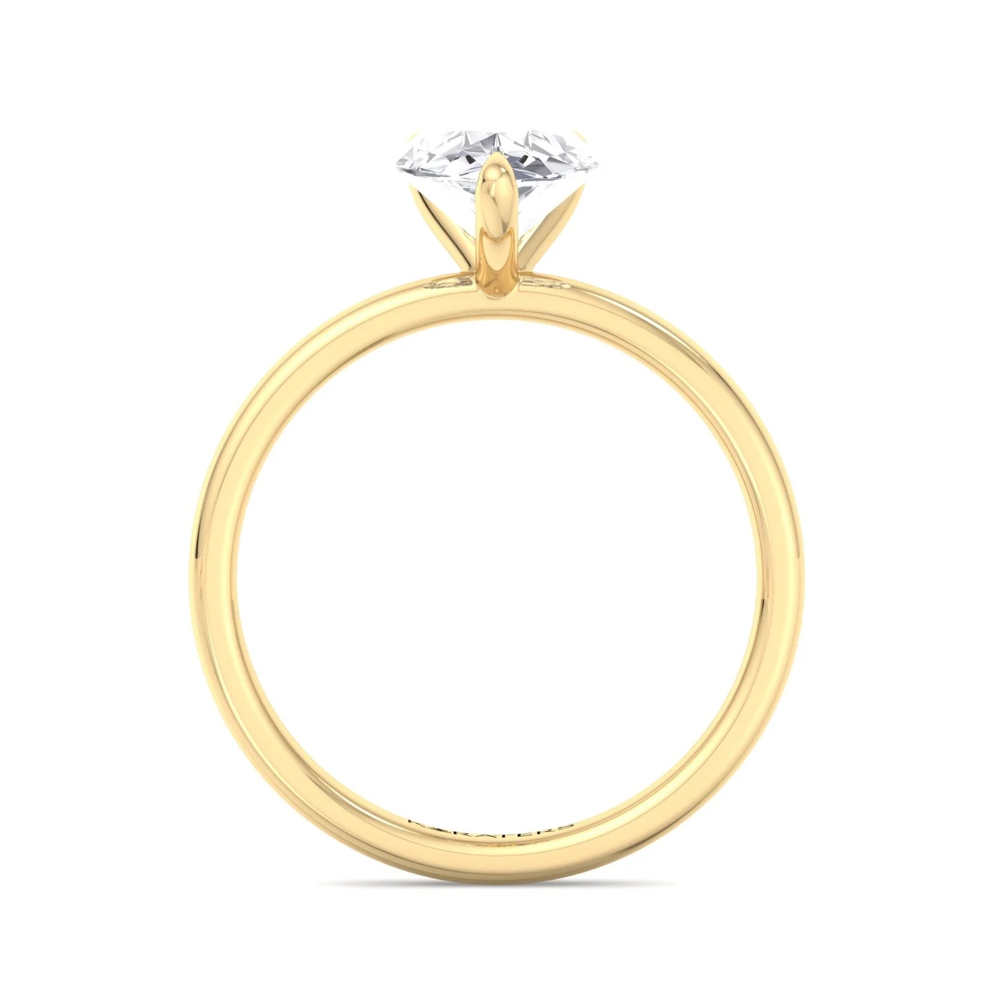 Pear Shape Lab Grown Diamond Engagement Ring with Sidestones - Image 7