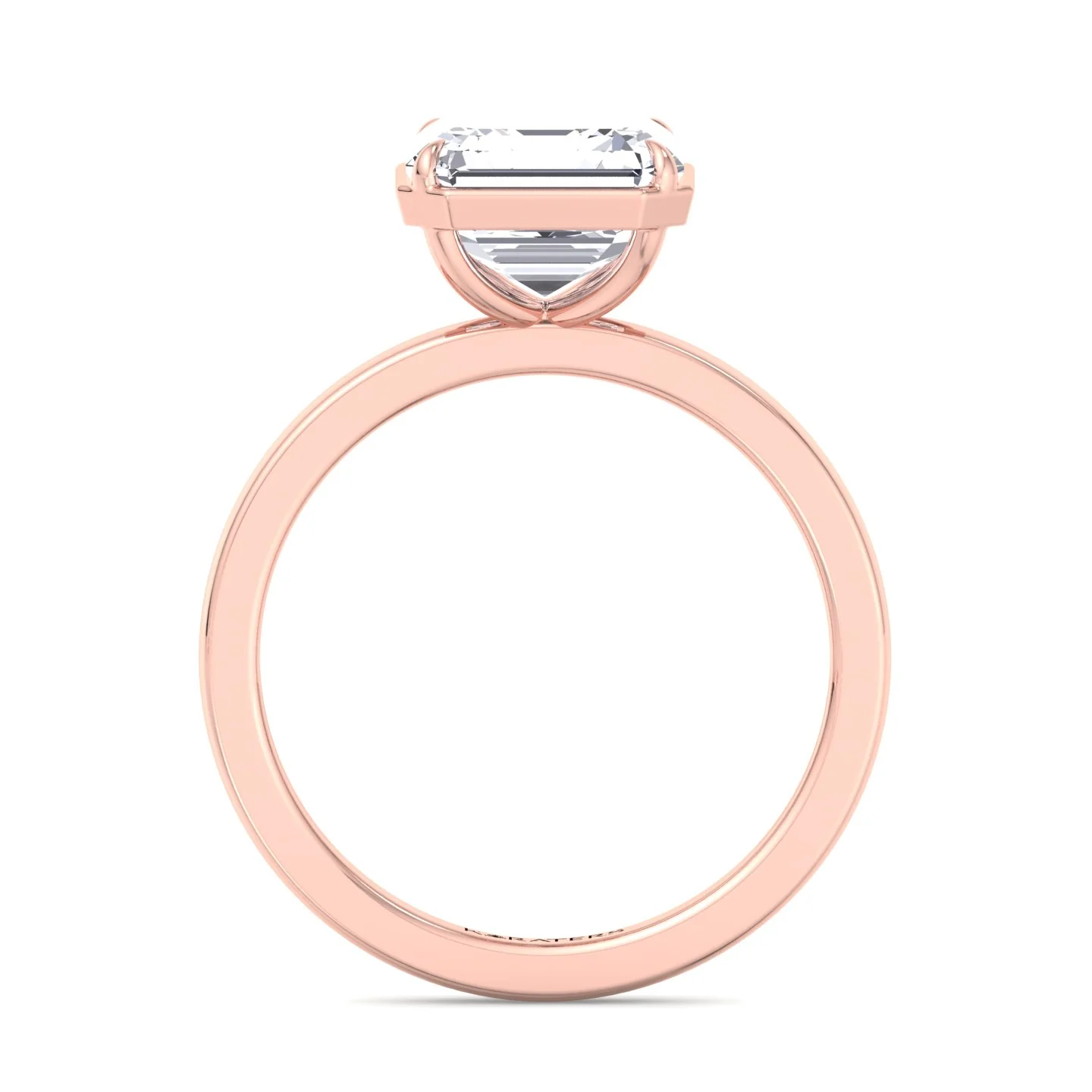 Asscher Cut Lab Grown Diamond Solitaire Engagement Ring - Image 11