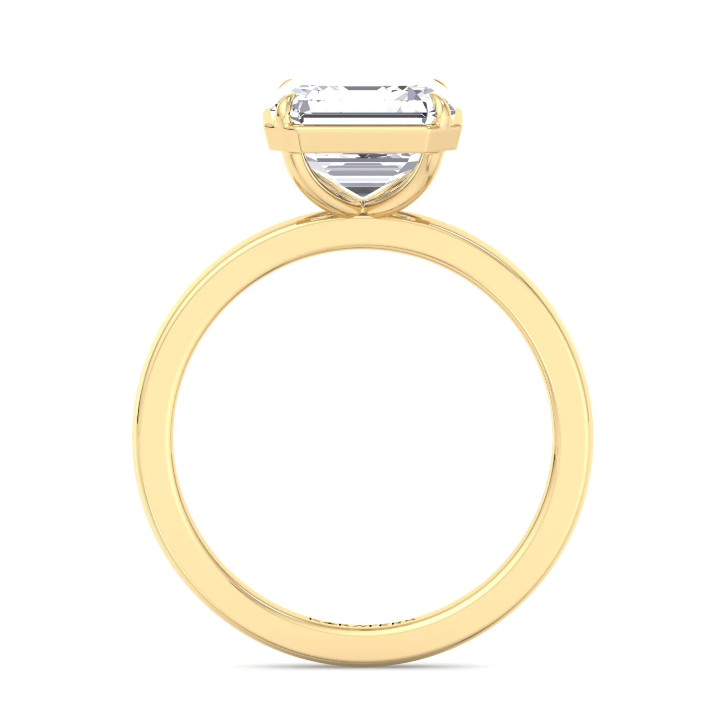 Asscher Cut Lab Grown Diamond Solitaire Engagement Ring - Image 8