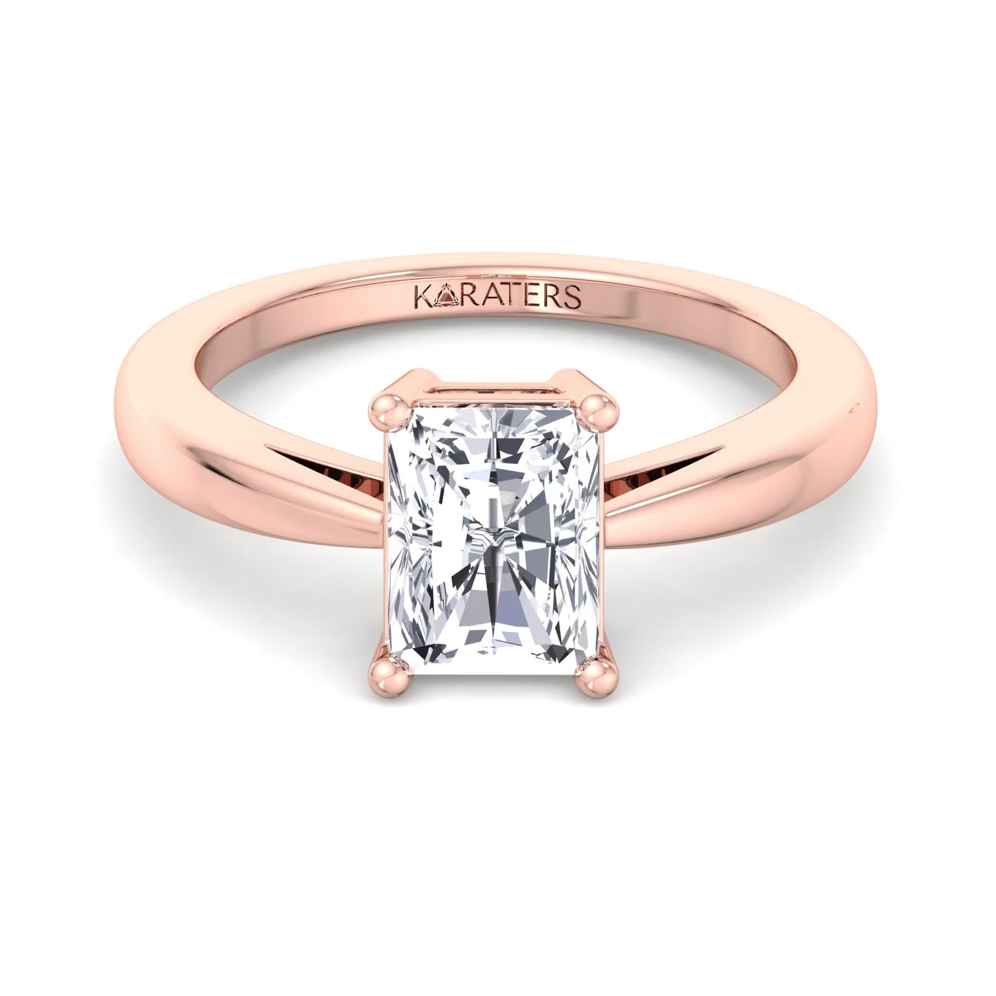 Radiant Cut Solitaire Lab Grown Diamond Engagement Ring - Image 11