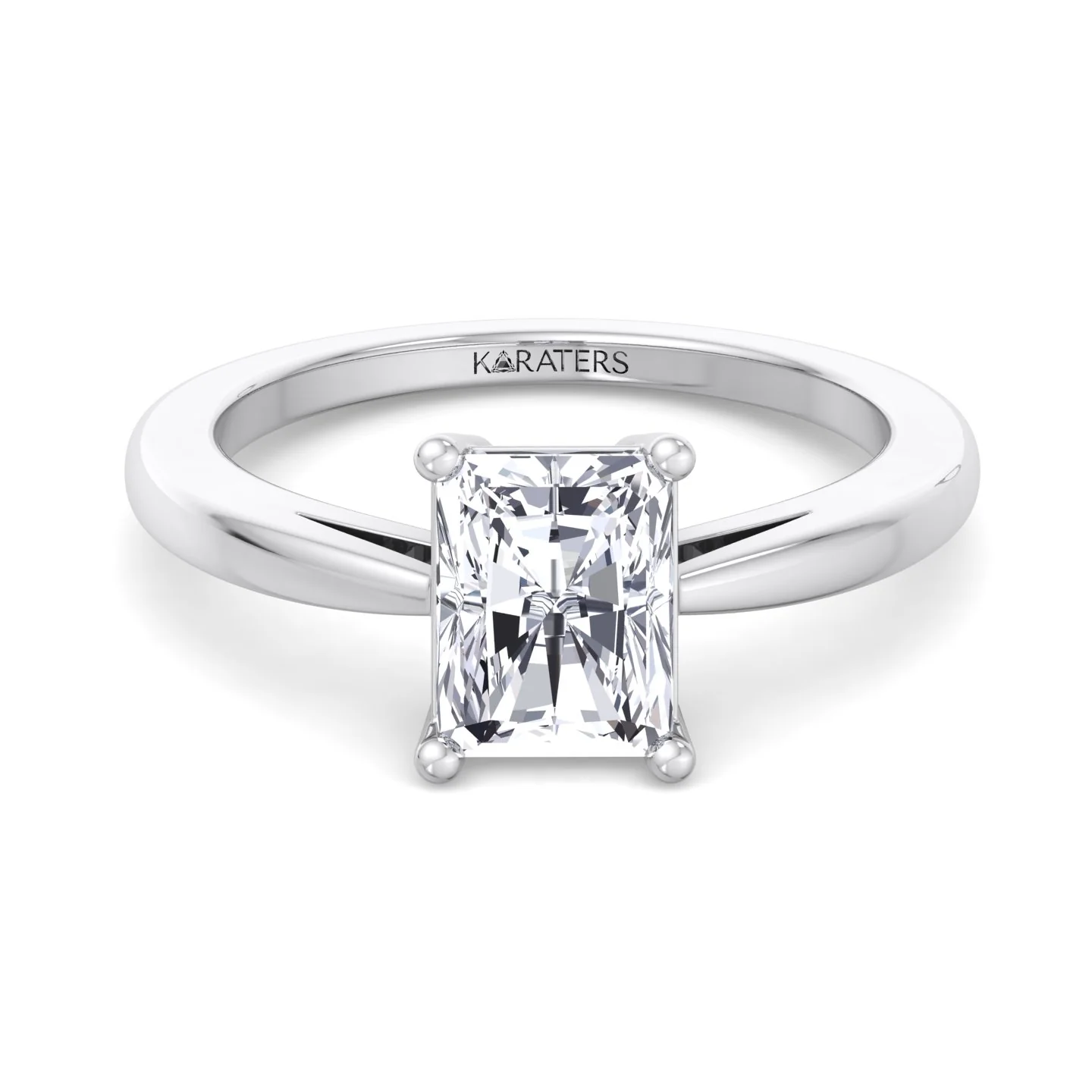 Radiant Cut Solitaire Lab Grown Diamond Engagement Ring - Image 3
