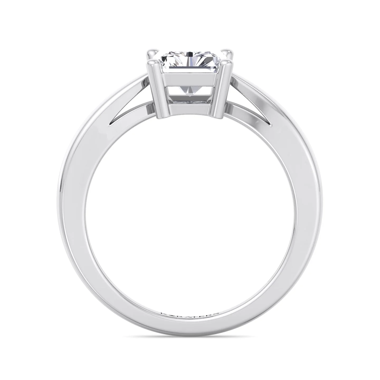 Radiant Cut Solitaire Lab Grown Diamond Engagement Ring - Image 4