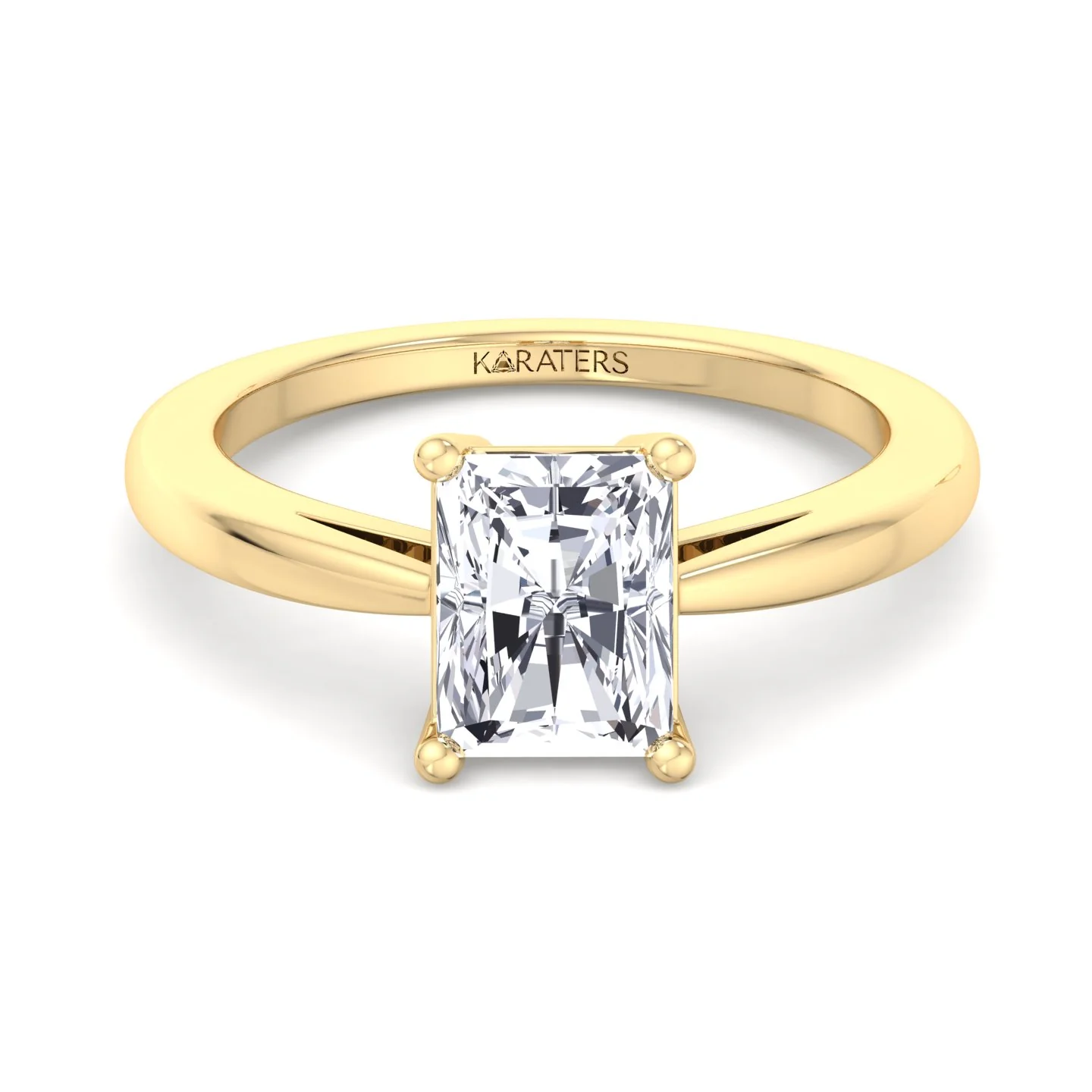 Radiant Cut Solitaire Lab Grown Diamond Engagement Ring - Image 6