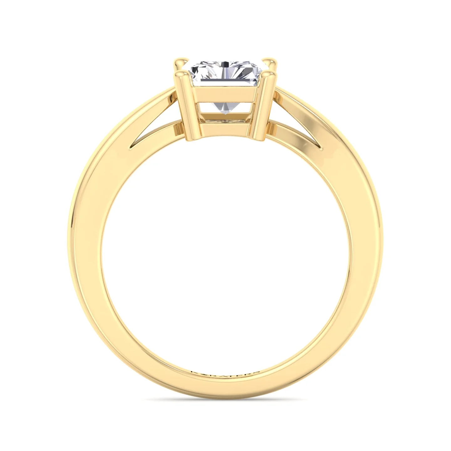 Radiant Cut Solitaire Lab Grown Diamond Engagement Ring - Image 7