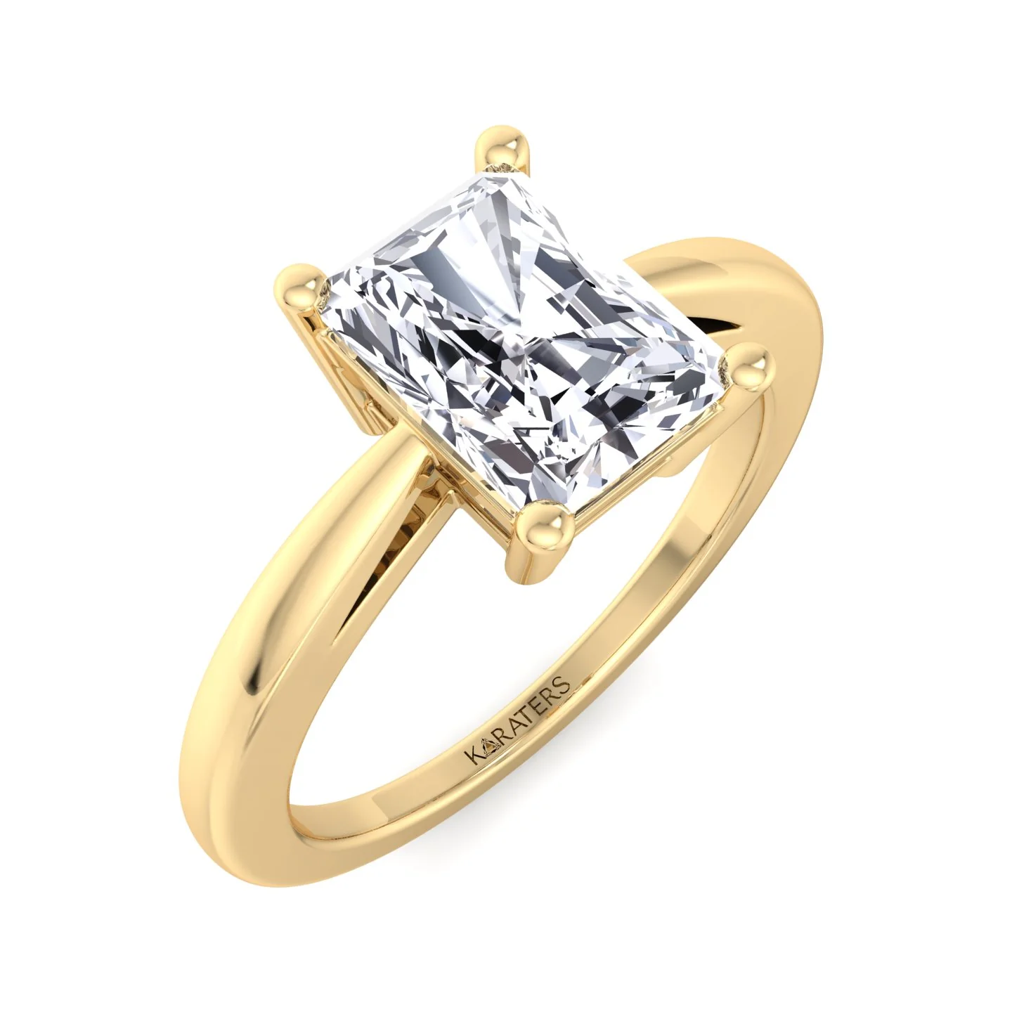 Radiant Cut Solitaire Lab Grown Diamond Engagement Ring - Image 8