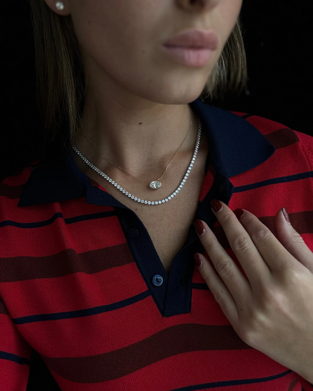 Round Cut Lab-Grown Diamond Tennis Necklace 4-Prong 18K Solid Gold - Image 11