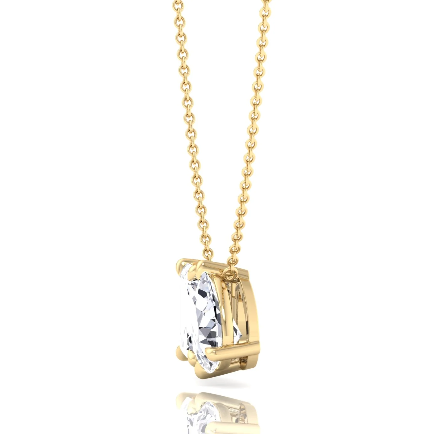 Toi Et Moi Emerald & Pear Shape Lab Grown Diamond Pendant - Image 10