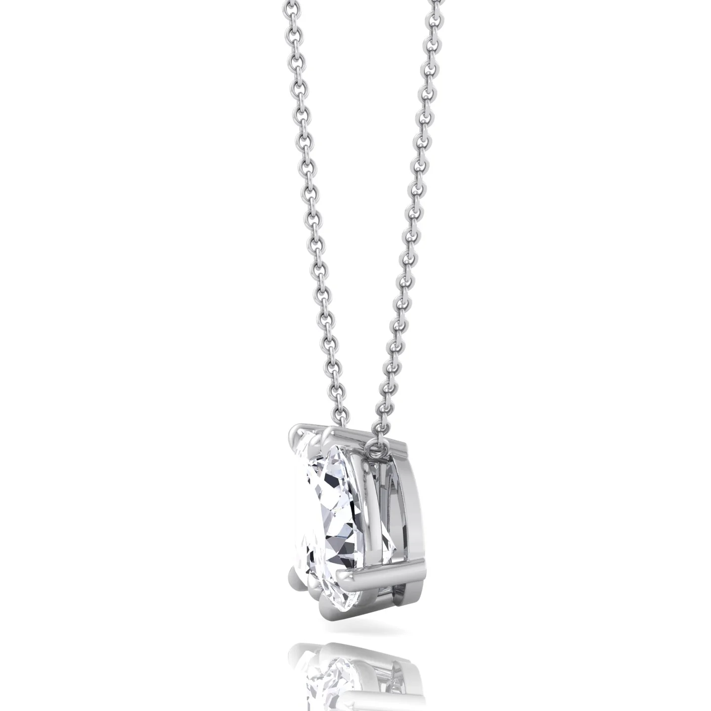 Toi Et Moi Emerald & Pear Shape Lab Grown Diamond Pendant - Image 6